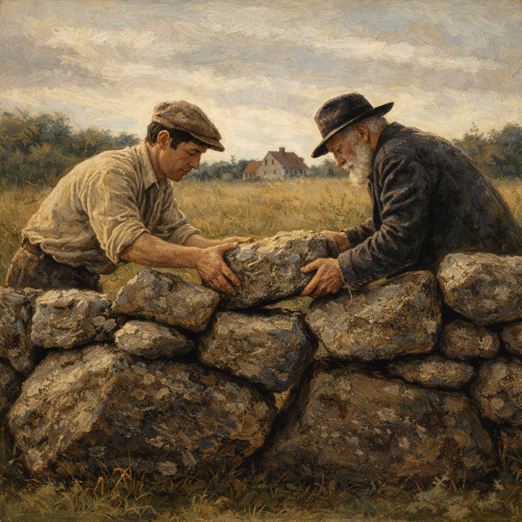 Stone Wall Repair in New Hampshire